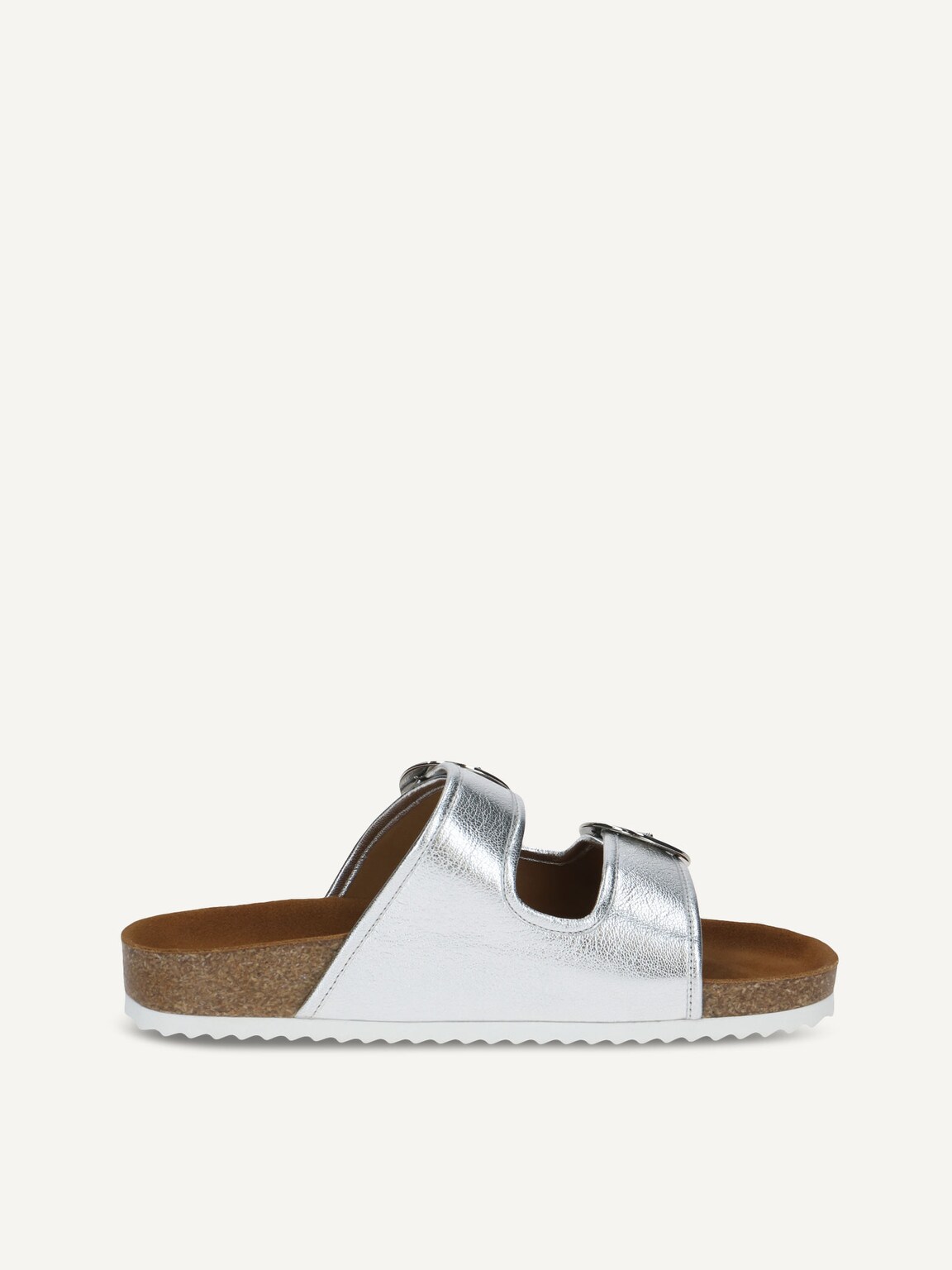 Caprice, Leather Mule - silver SILVER METAL., image 3 of 5