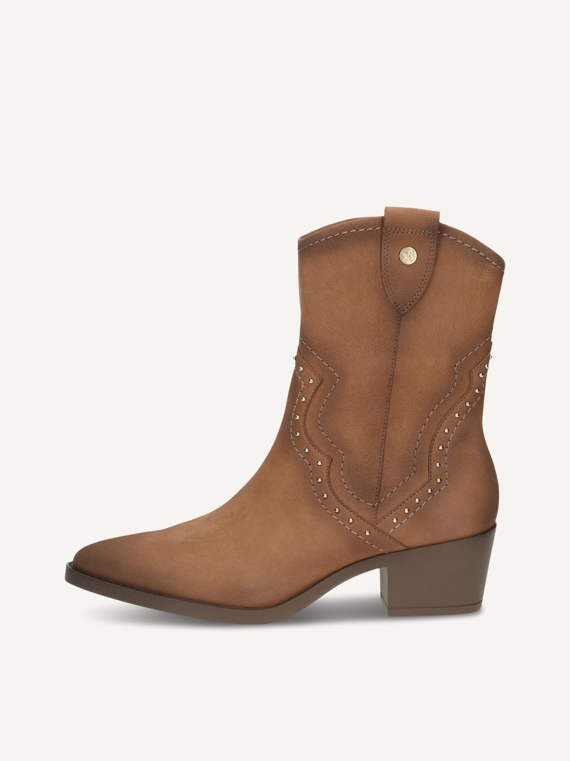 Caprice, Leather Bootie - beige CAMEL NUBUC, image 2 of 5