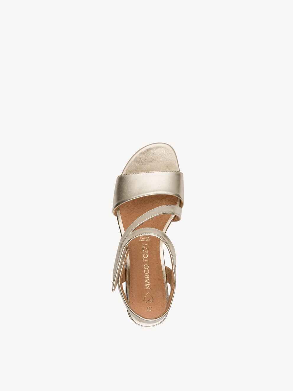 Marco Tozzi, Ledersandalette - metallic GOLD, Bild 6 von 7