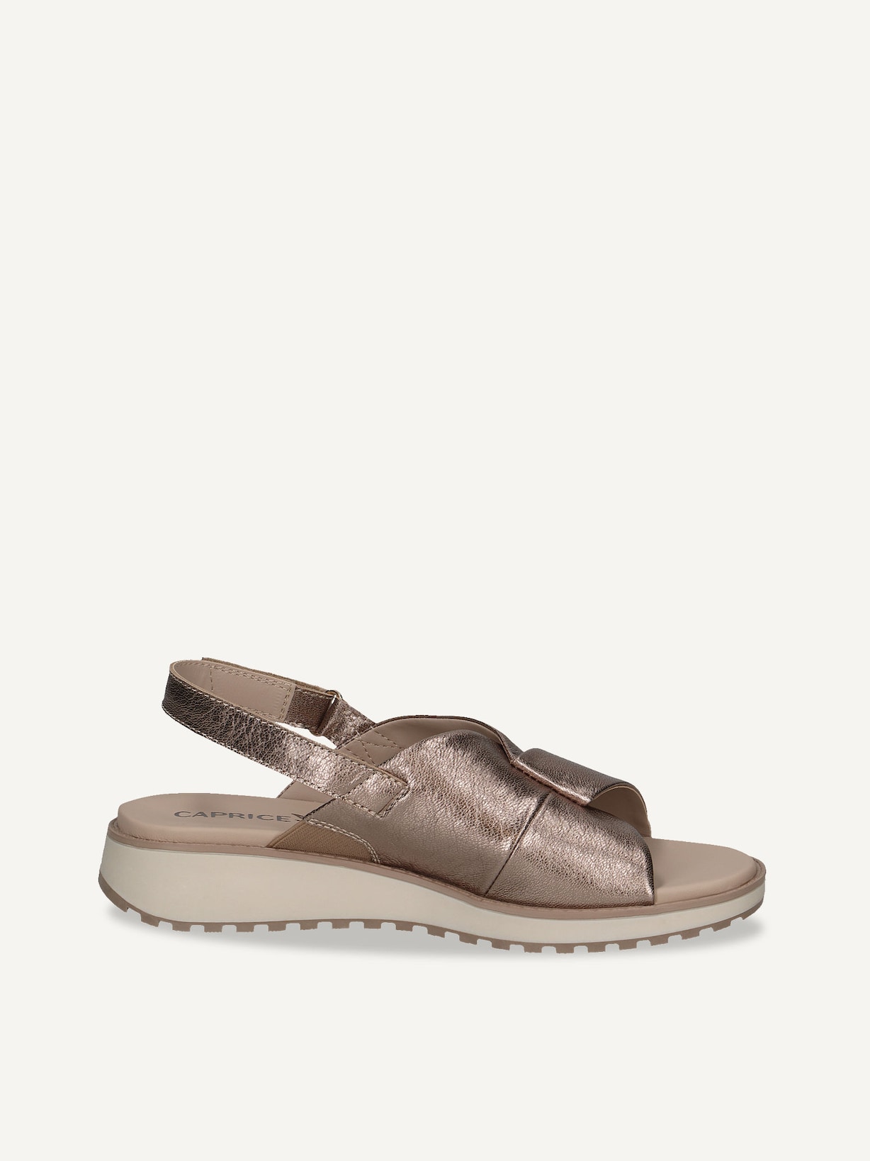Caprice, Sandale en cuir - marron TAUPE METALLIC, image 4 sur 6