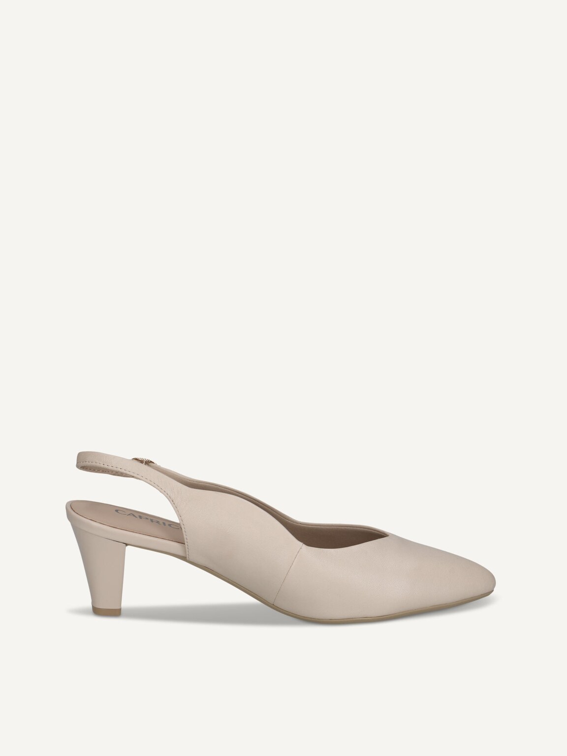 Caprice, Leather sling pumps - beige CREAM PERLATO, image 3 of 5