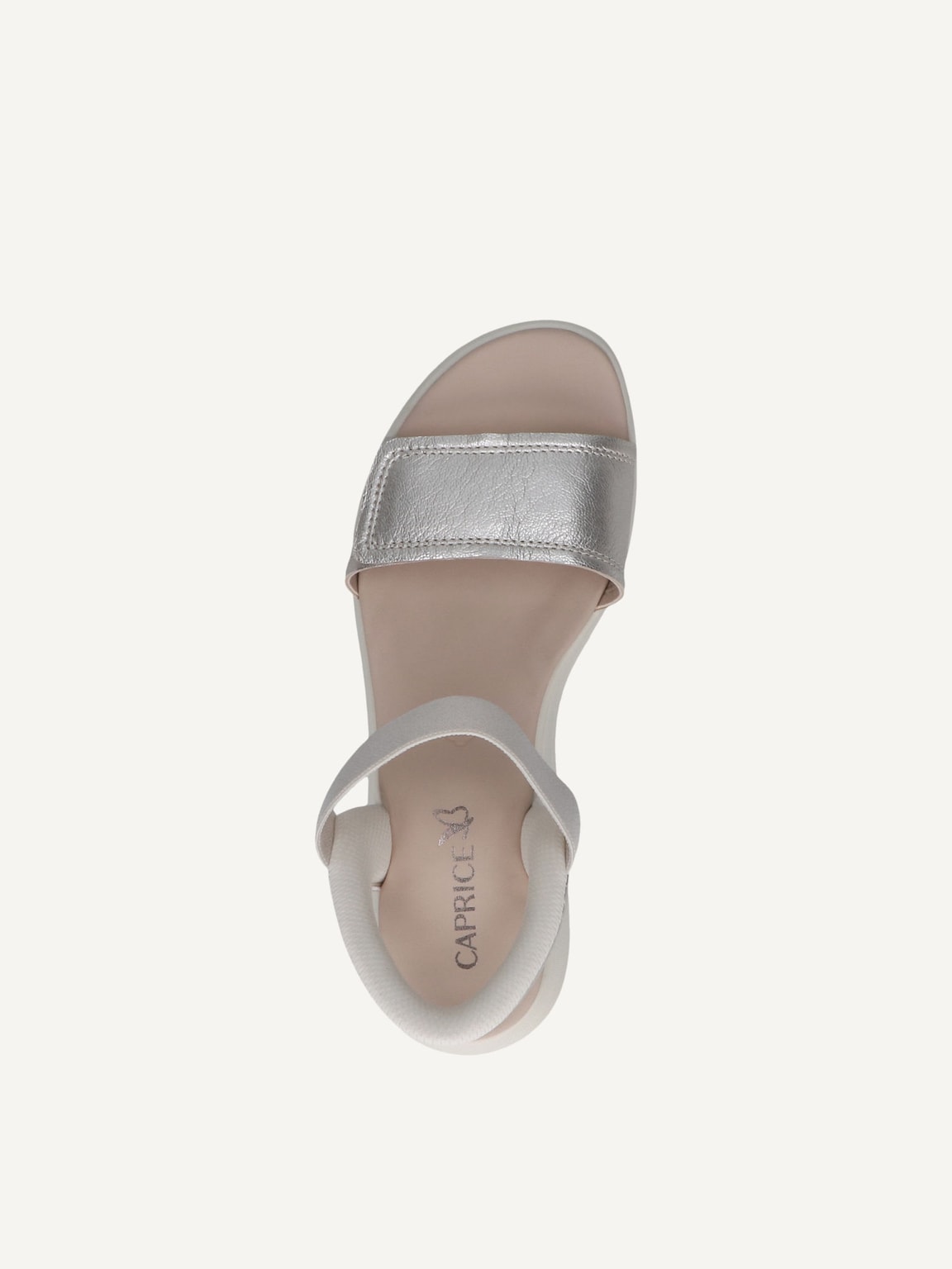 Caprice, Leather Sandal - metallic PLATIN METAL., image 5 of 5