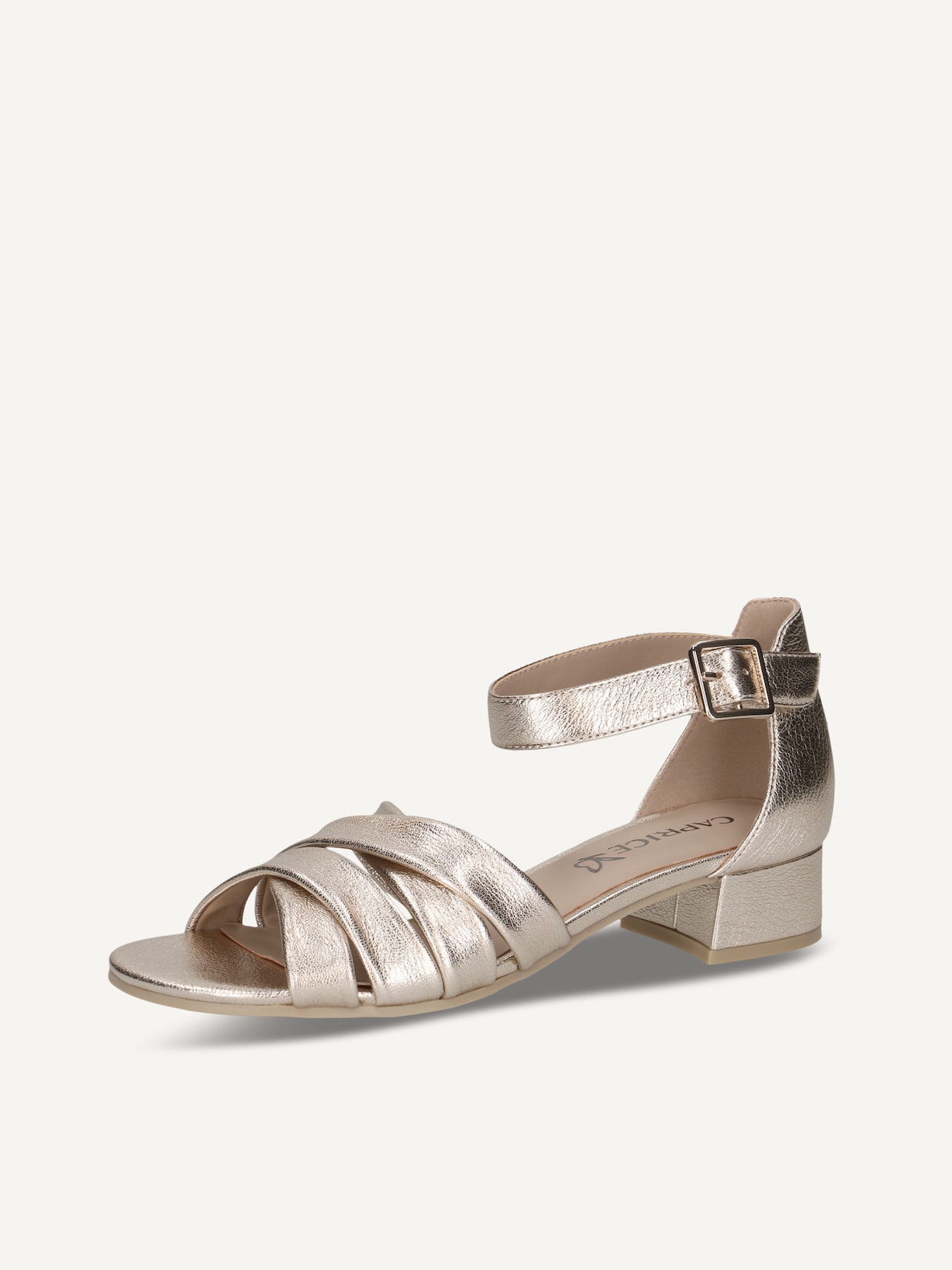 Caprice, Ledersandalette - metallic PLATIN METAL., Bild 3 von 6