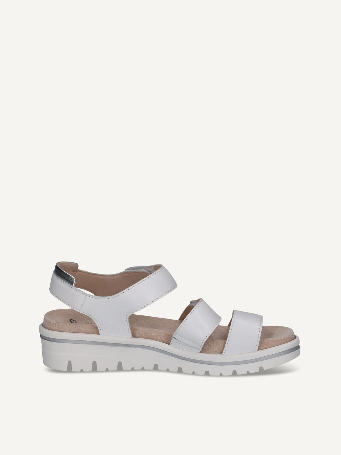 Caprice, Leather Sandal - white WHITE/SILVER, image 3 of 5