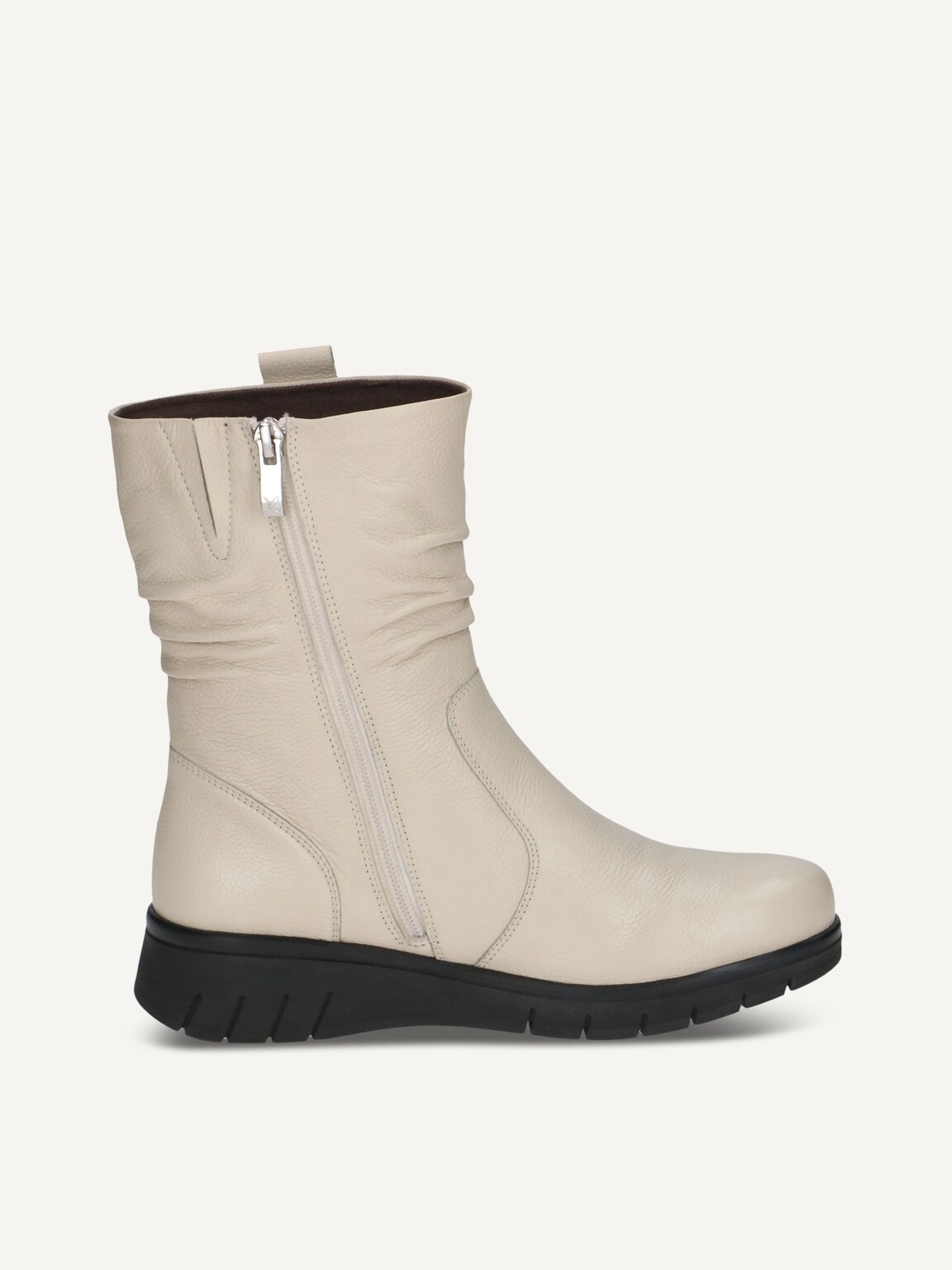 Caprice, Leather Bootie - white warm lining ECRU NAPPA, image 3 of 5