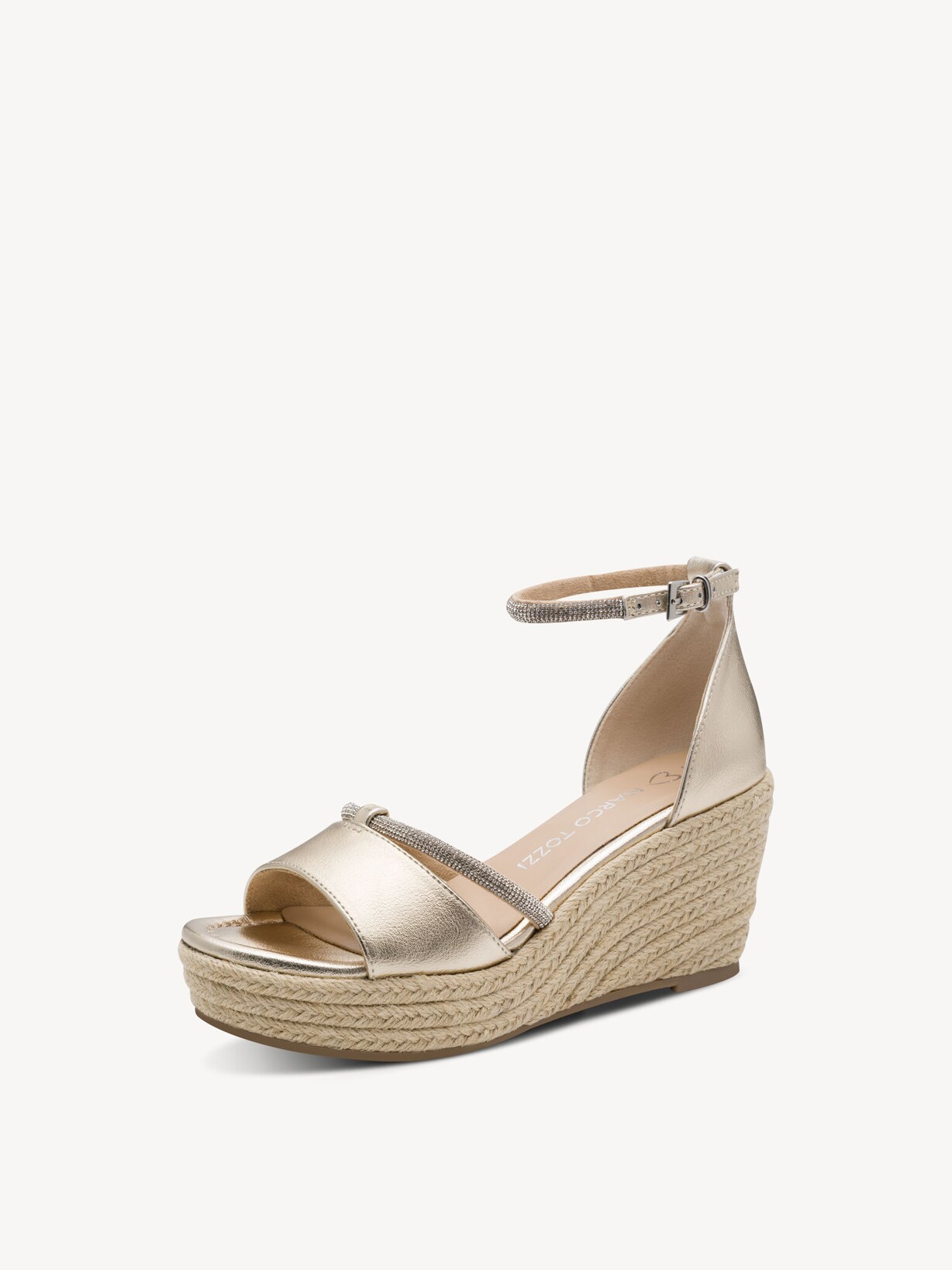 Marco Tozzi, Heeled sandal - metallic GOLD, image 1 of 6