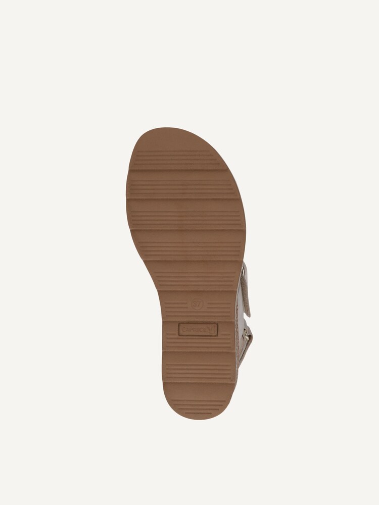 Caprice, Leather Heeled sandal - white SNOW NUBUC, image 5 of 6