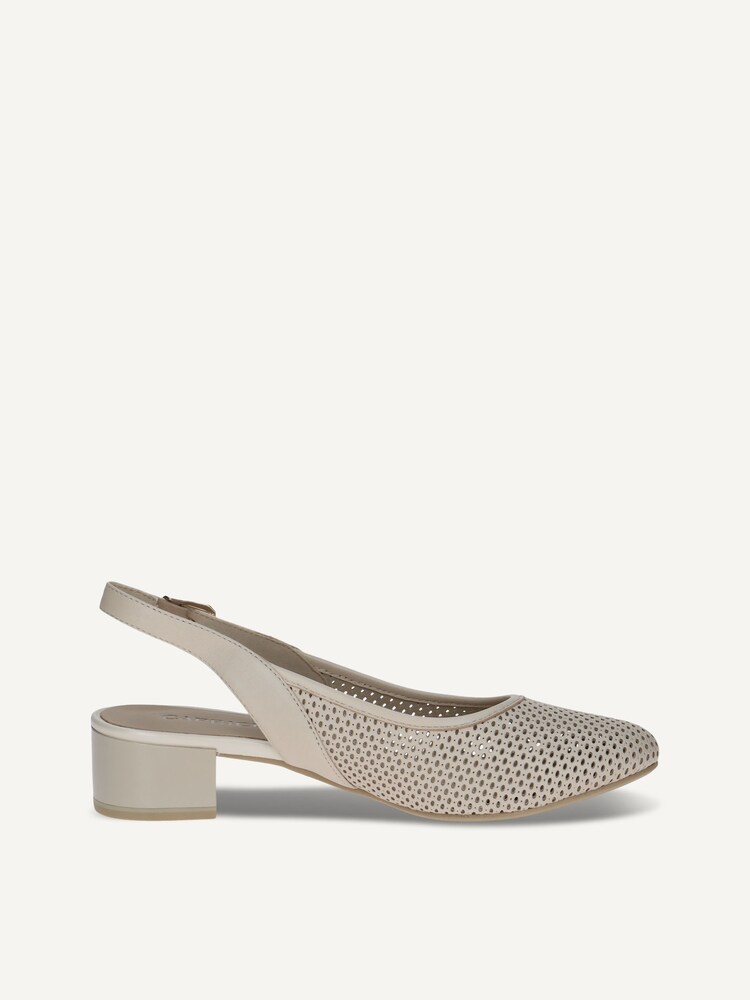Caprice, Leather sling pumps - beige CREAM NAPPA, image 5 of 7