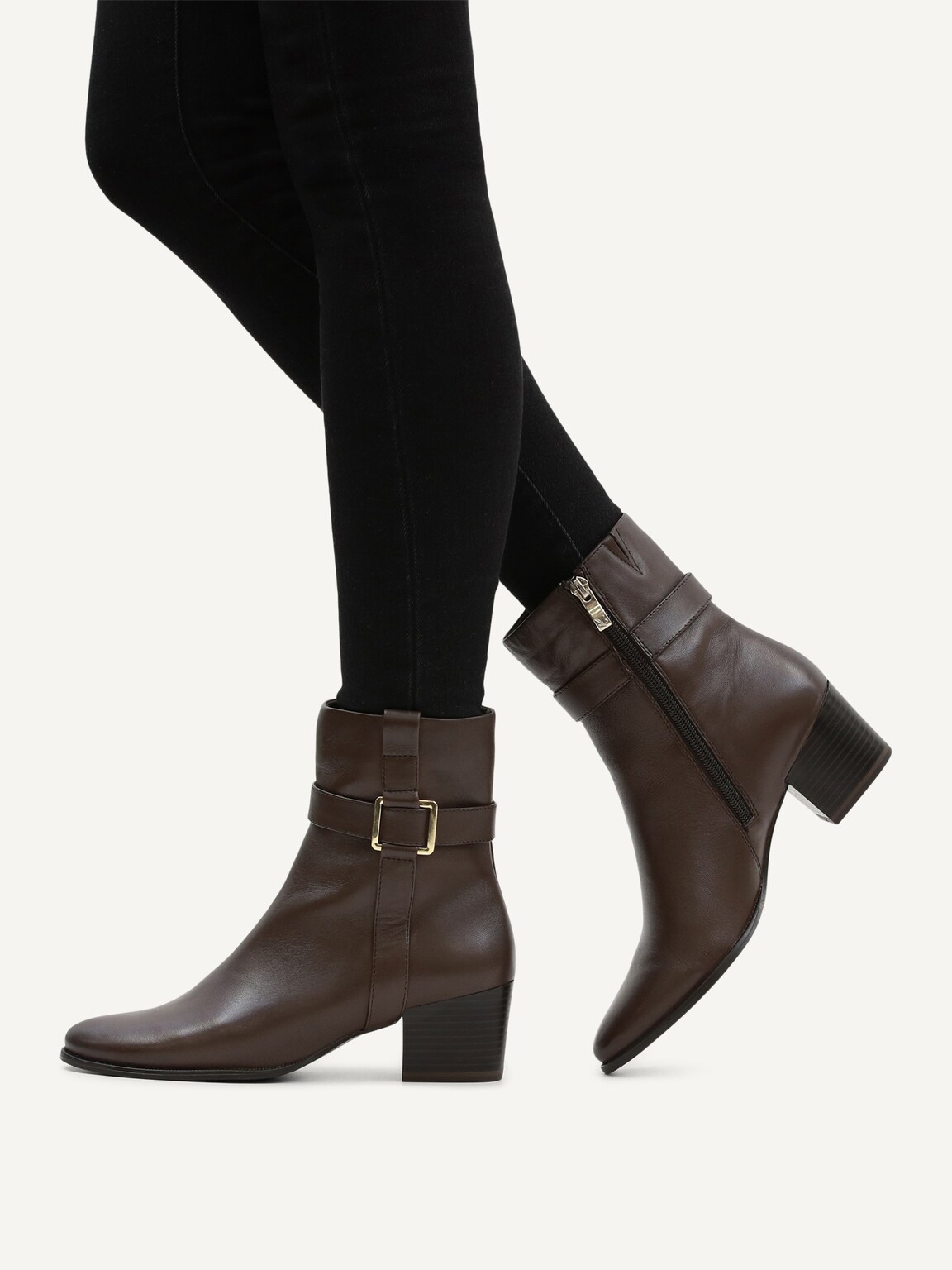Caprice, Leather Bootie - brown DK BROWN NAPPA, image 2 of 6