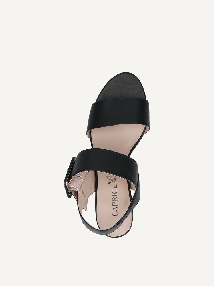 Caprice, Leather Heeled sandal - black BLACK NAPPA, image 5 of 5