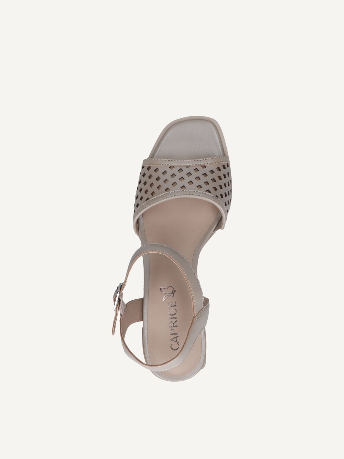 Caprice, Leather Heeled sandal - grey STONE PERLATO, image 5 of 5