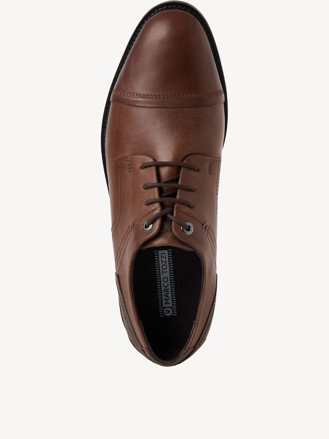 Marco Tozzi, Leather Low shoes - brown, COGNAC, Image 3 of 6