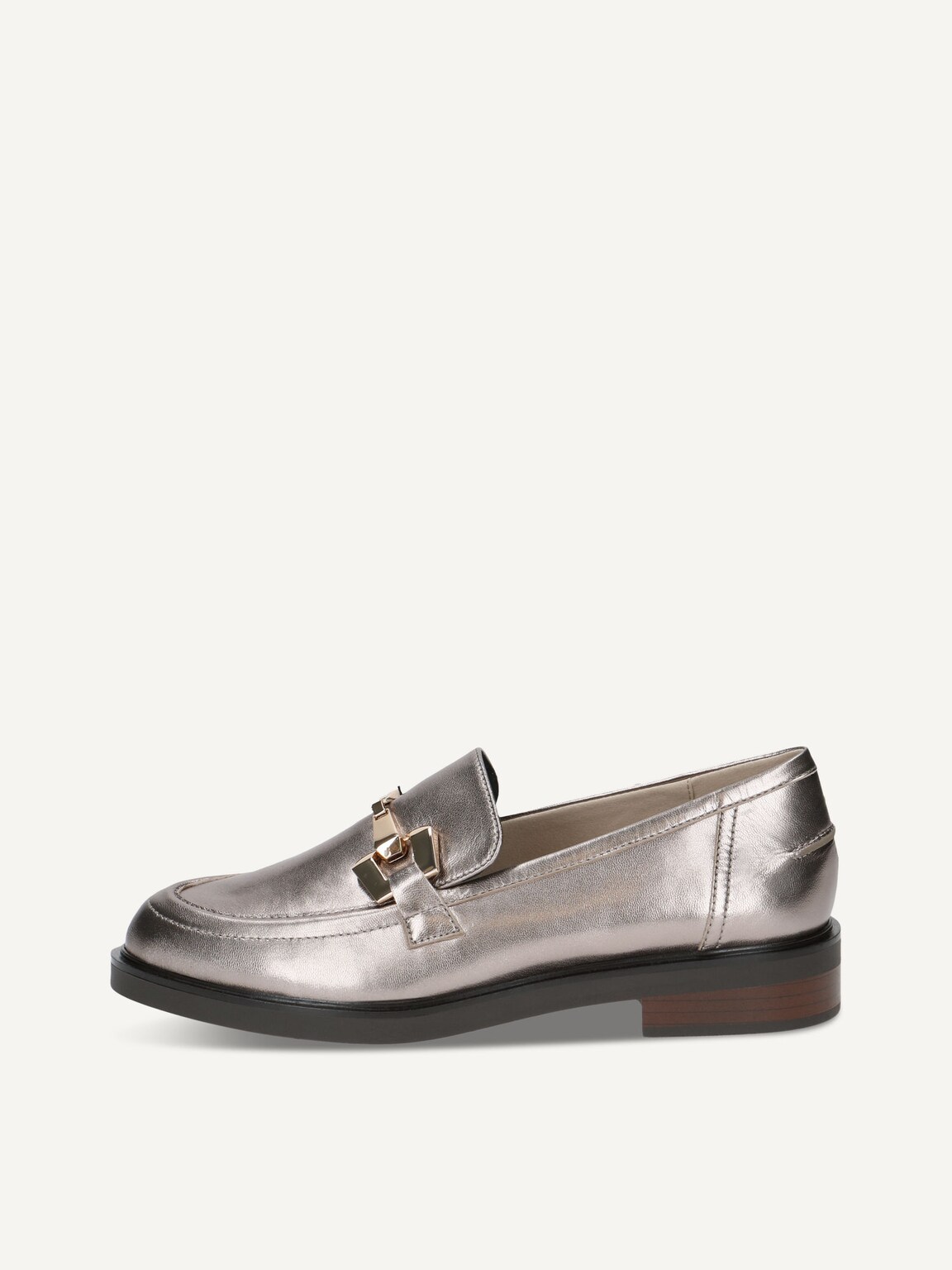 Caprice, Leather Slipper - metallic PLATIN METAL., image 2 of 5