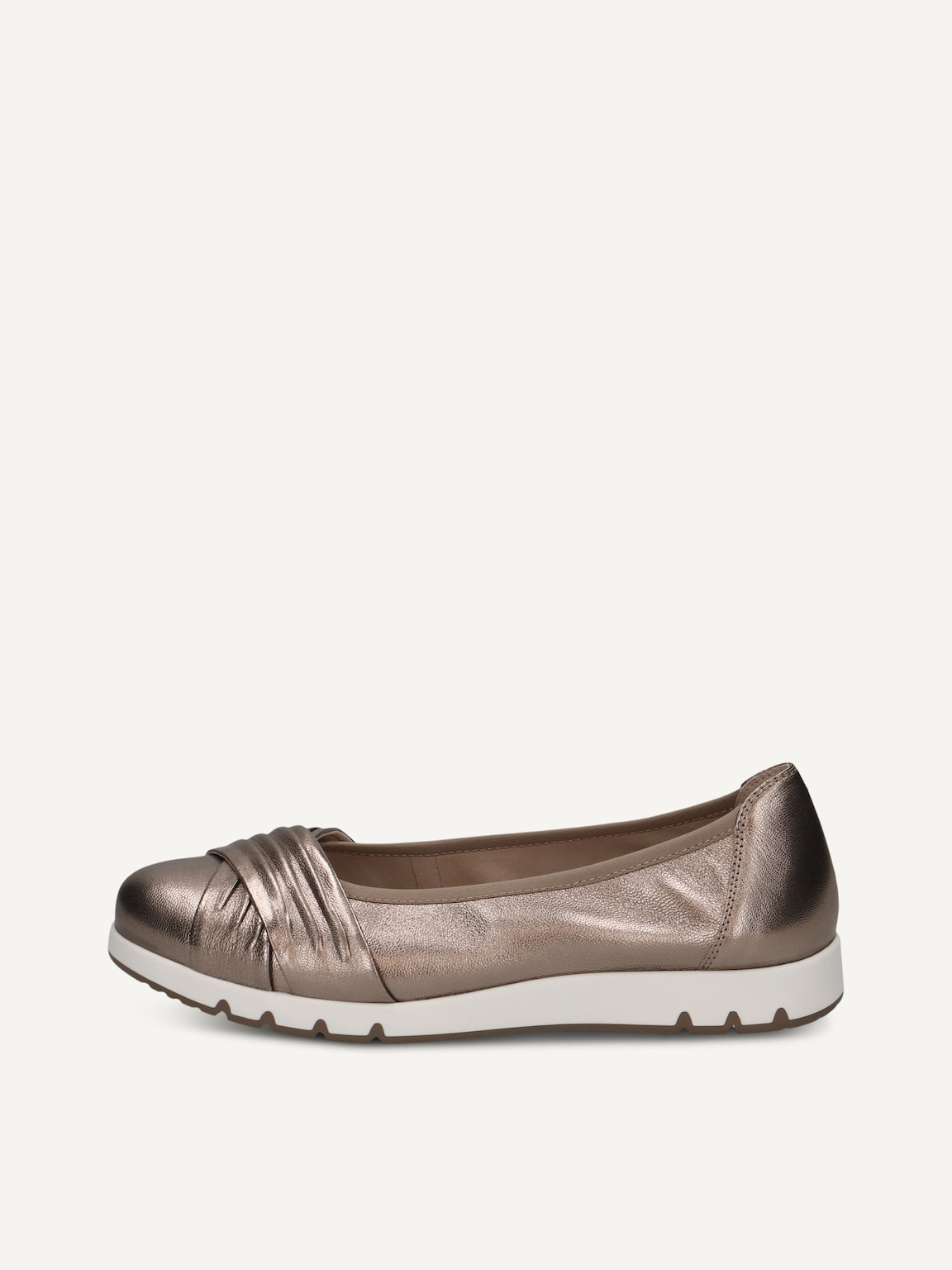 Caprice, Leather Ballerina - brown TAUPE METALLIC, image 2 of 5