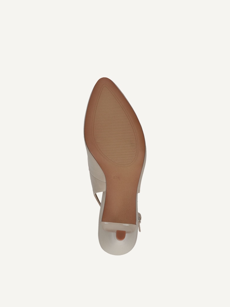 Caprice, Leather sling pumps - white OFFWHITE NAPPA, image 5 of 6