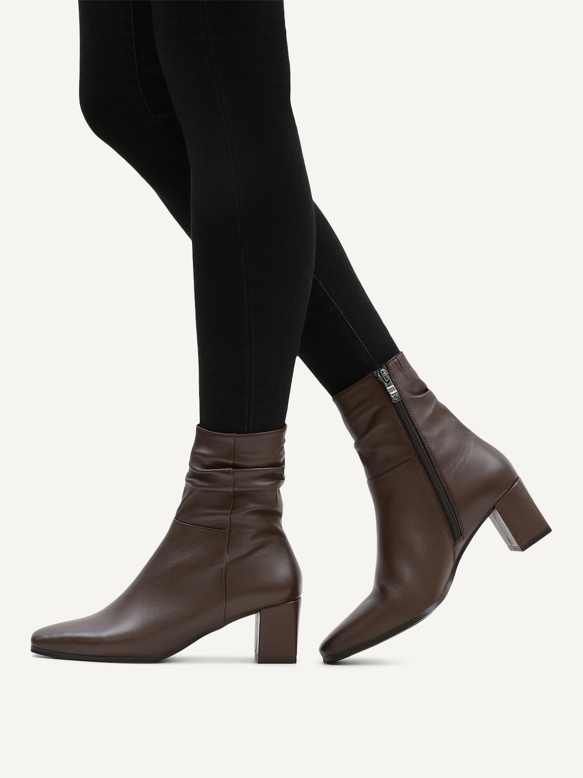 Caprice, Leather Bootie - brown DK BROWN NAPPA, image 2 of 6