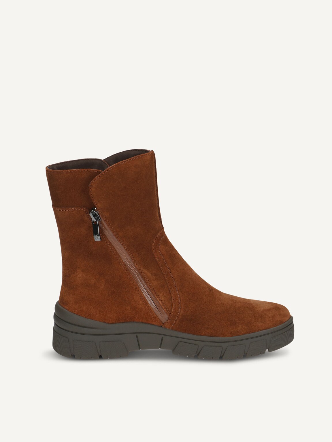 Caprice, Leather Bootie - brown warm lining NUT SUEDE, image 3 of 5