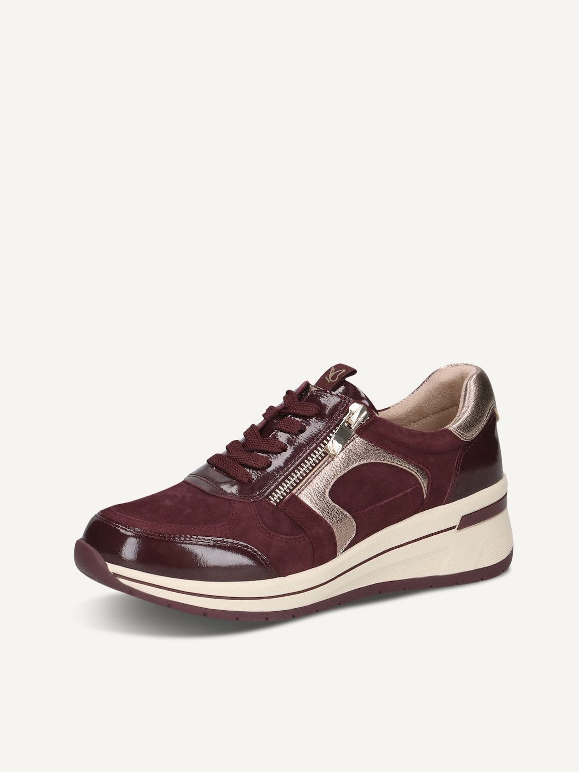 Caprice, Leather Sneaker - red BORDEAUX COMB, image 1 of 7