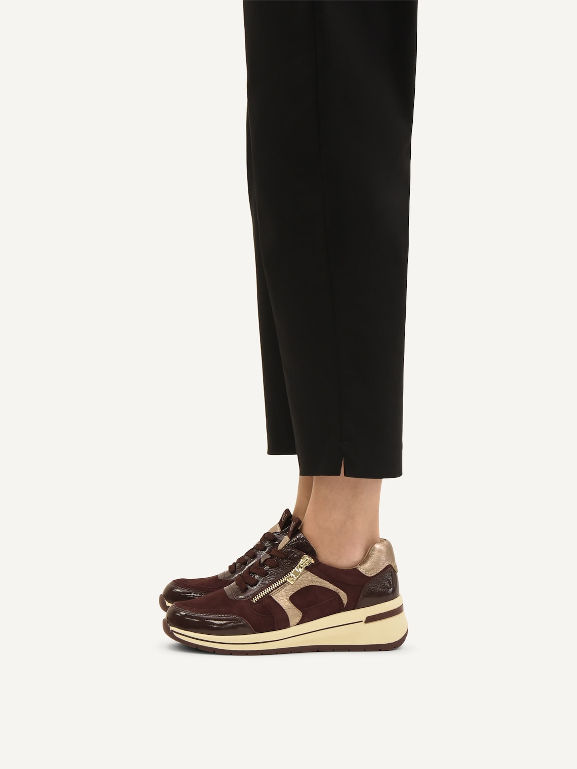 Caprice, Leather Sneaker - red BORDEAUX COMB, image 2 of 7