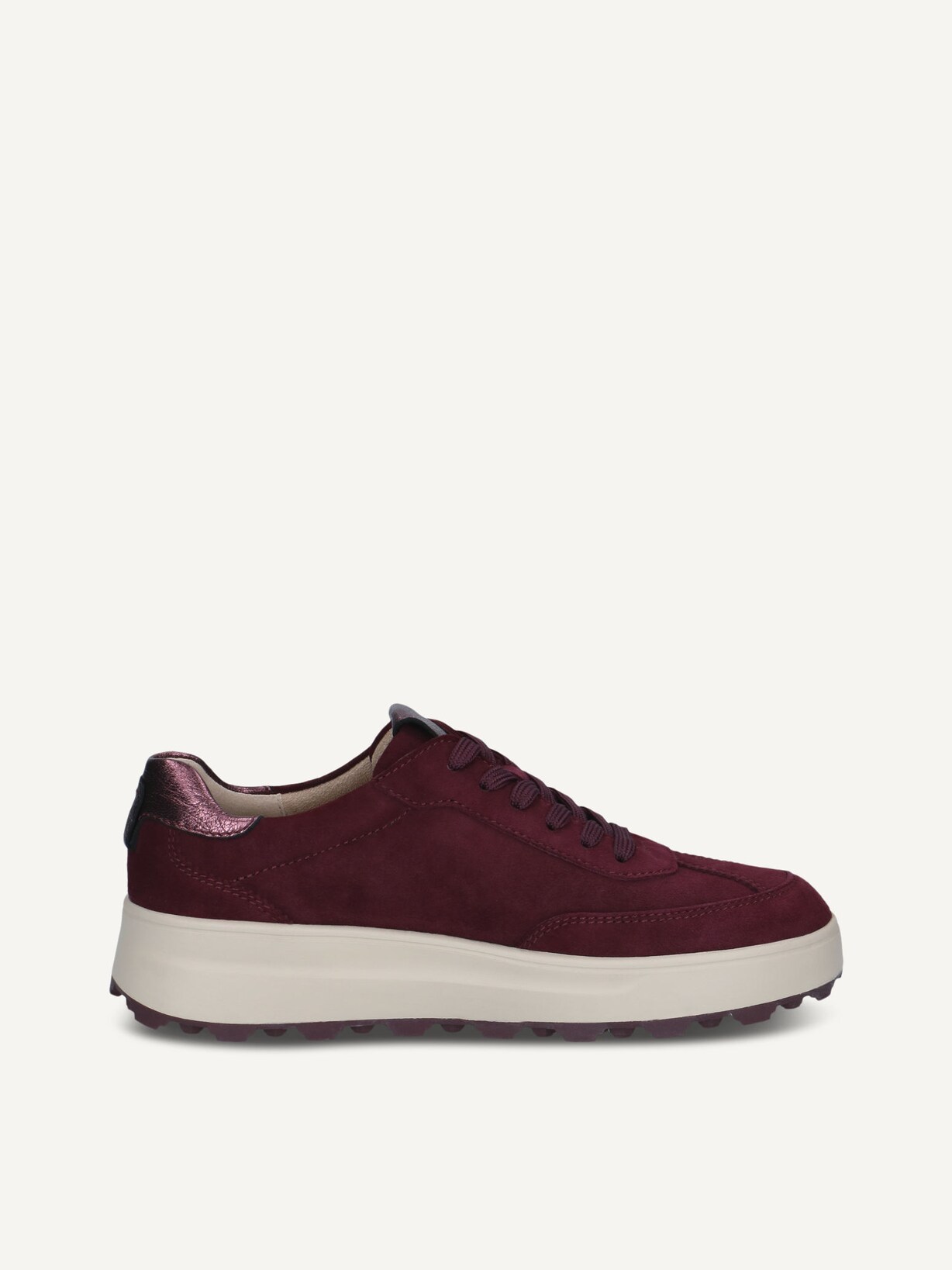Caprice, Basket en cuir - rouge BORDEAUX COMB, image 4 sur 6