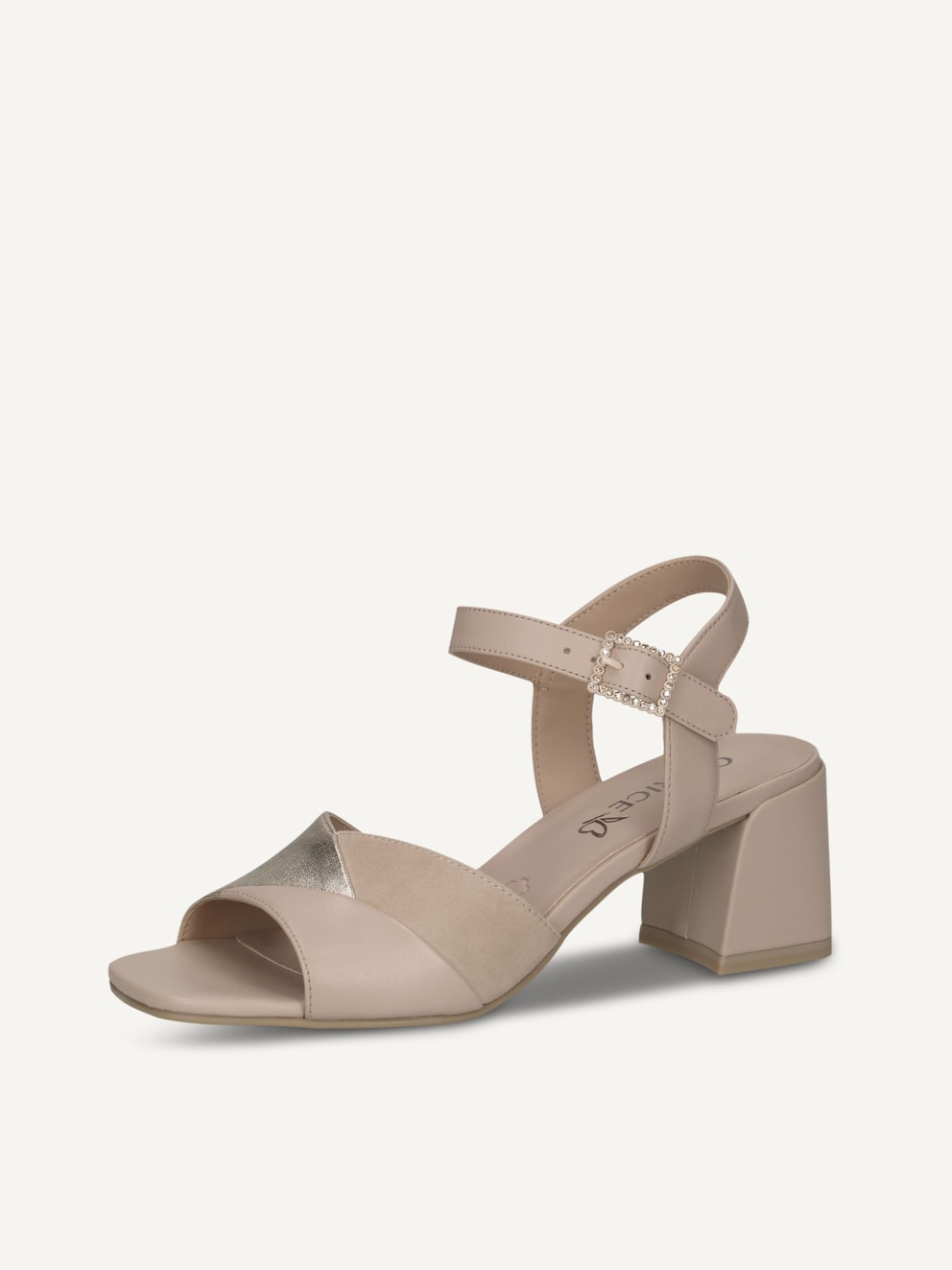 Caprice, Leather Heeled sandal - beige BEIGE COMB, image 1 of 6