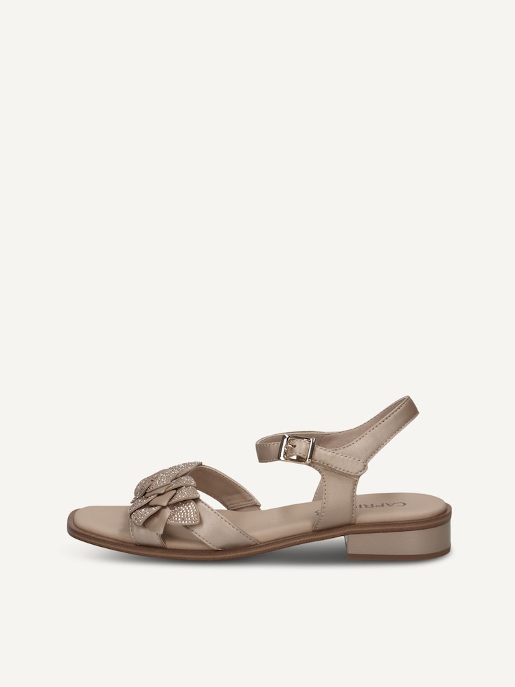 Caprice, Leather Heeled sandal - grey STONE PERL COM, image 3 of 6