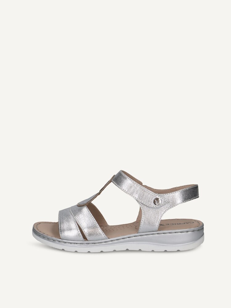 Caprice, Leather Heeled sandal - silver SILVER METAL., image 3 of 6