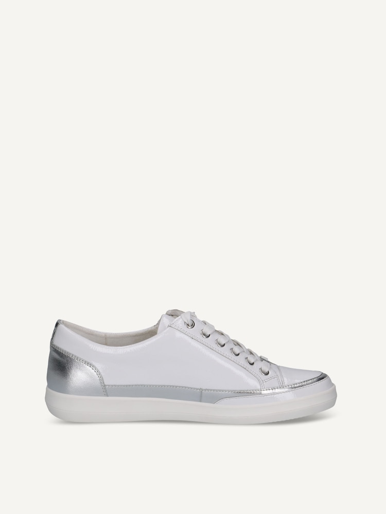 Caprice, Basket en cuir - blanc WHITE/SILVER, image 3 sur 5