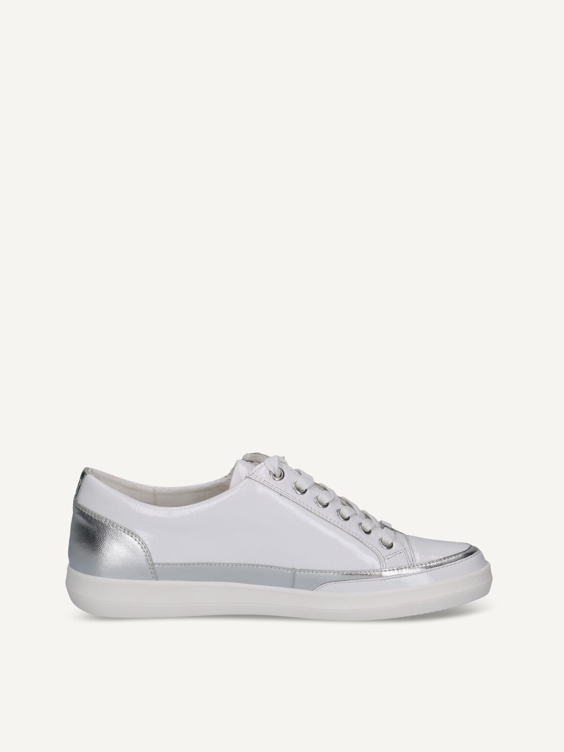 Caprice, Leather Sneaker - white WHITE/SILVER, image 3 of 5