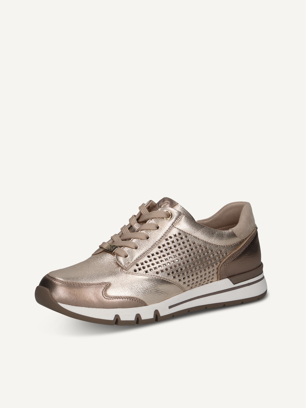 Caprice, Leather Sneaker - brown TAUPE MET.COMB, image 1 of 6