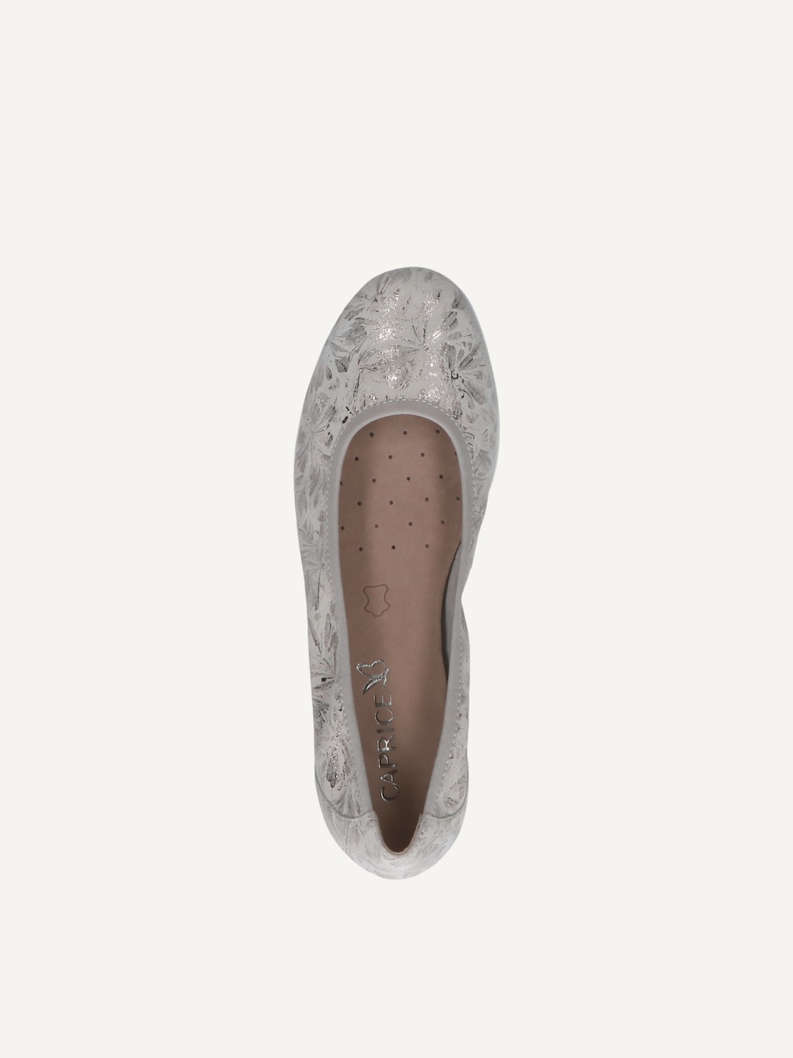 Caprice, Leather Ballerina - white OFFWHITE/SILV., image 5 of 5