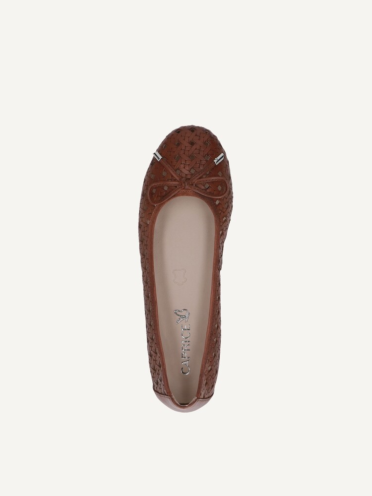 Caprice, Leather Ballerina - brown COGNAC NAPPA, image 7 of 8