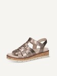 Not selected, Caprice, Leather Sandal - brown TAUPE METALLIC