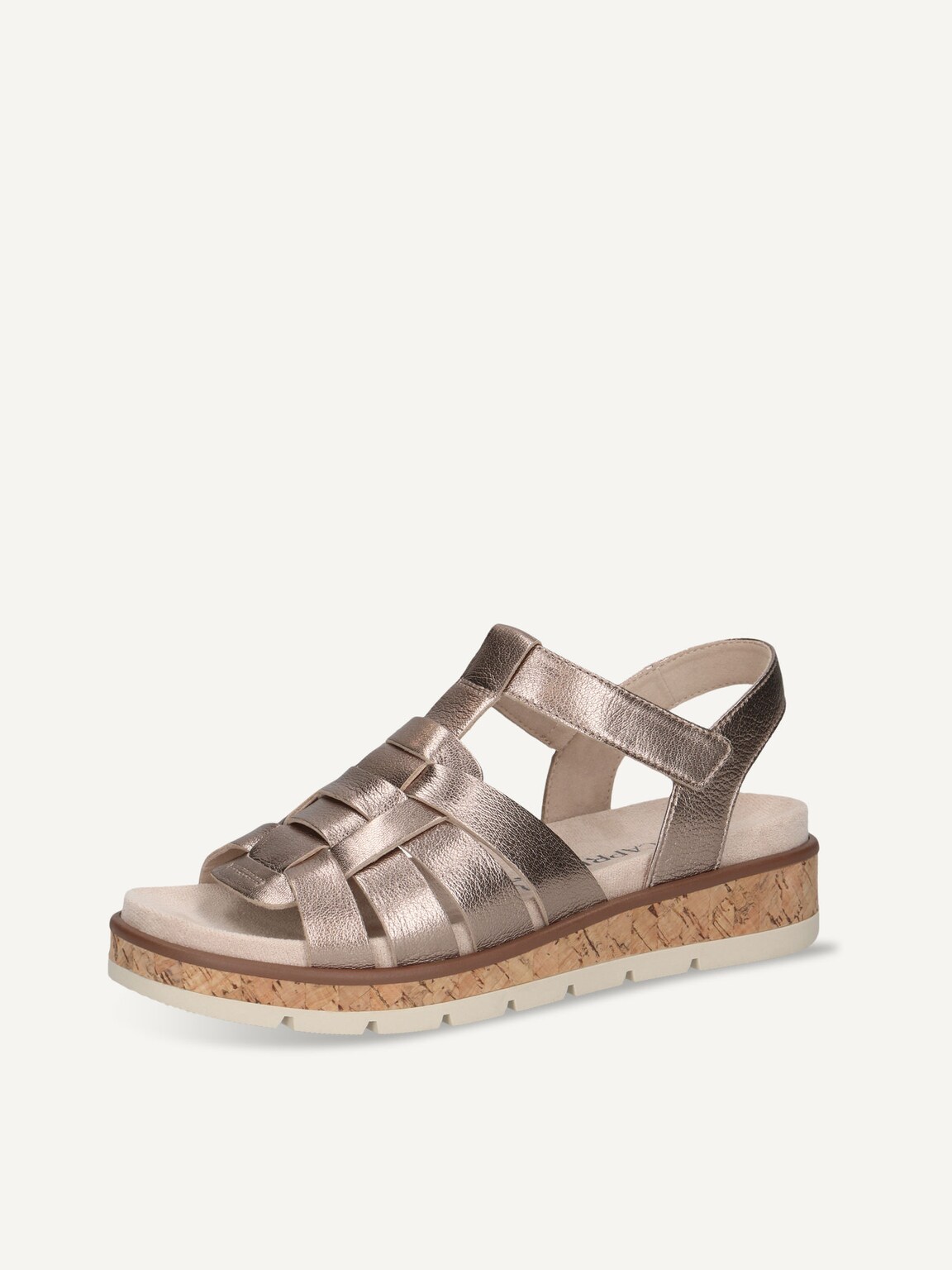 Caprice, Leather Sandal - brown TAUPE METALLIC, image 1 of 5