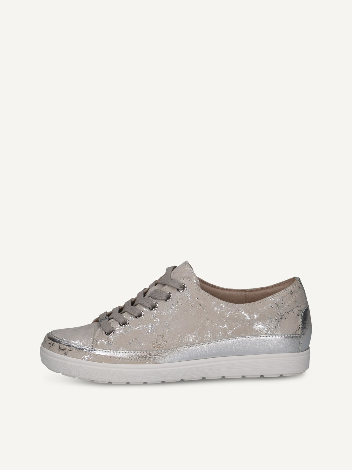 Caprice, Leather Sneaker - white OFFWHITE/SILV., image 3 of 6