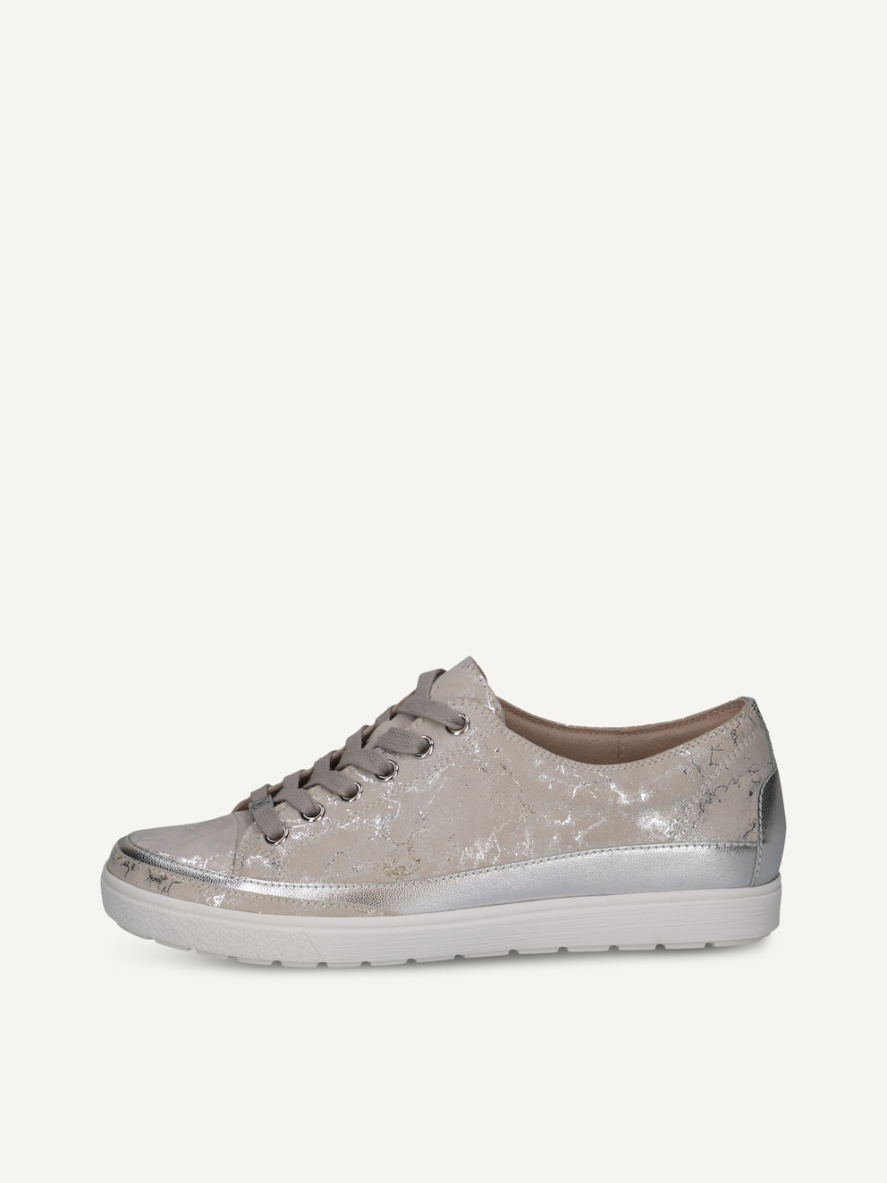 Caprice, Basket en cuir - blanc OFFWHITE/SILV., image 1 sur 6