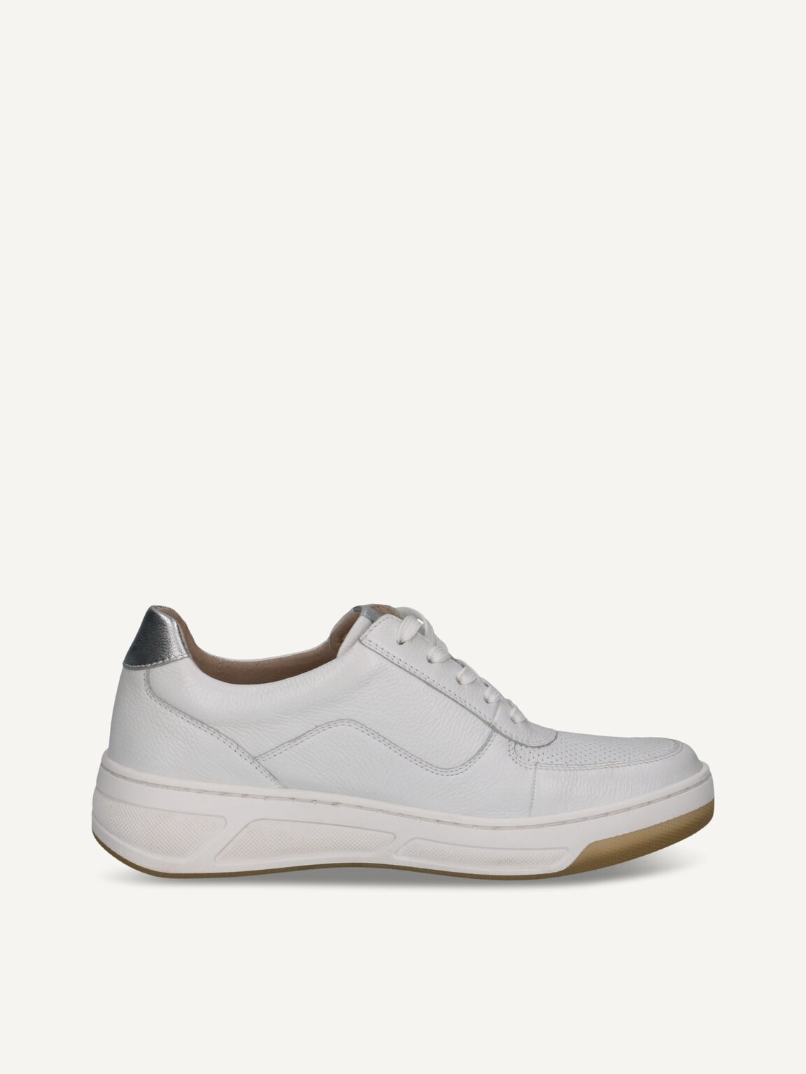 Caprice, Leather Sneaker - white WHITE/SILVER, image 4 of 6