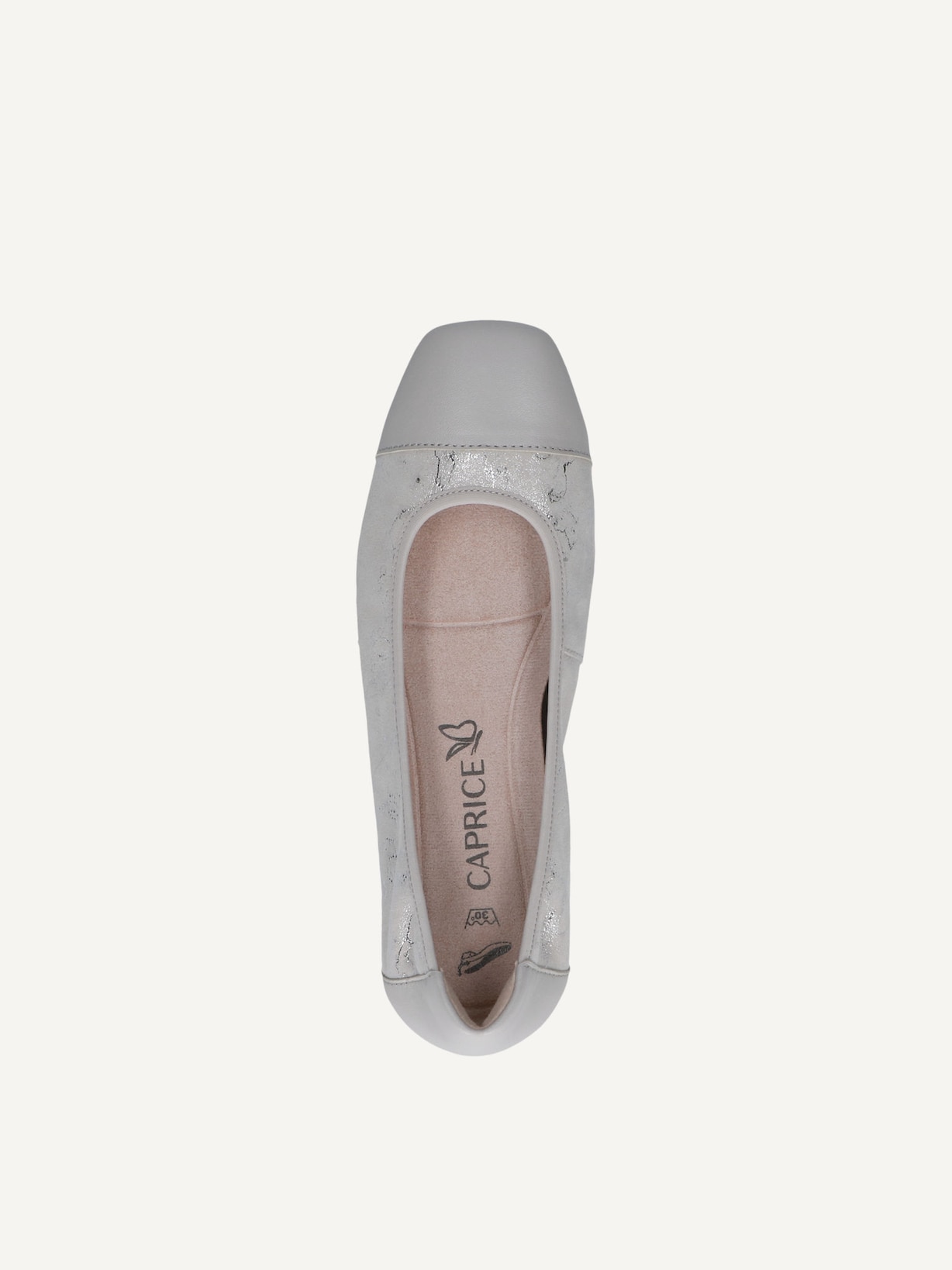 Caprice, Ballerine en cuir - blanc WHITE/LT.GREY, image 5 sur 6
