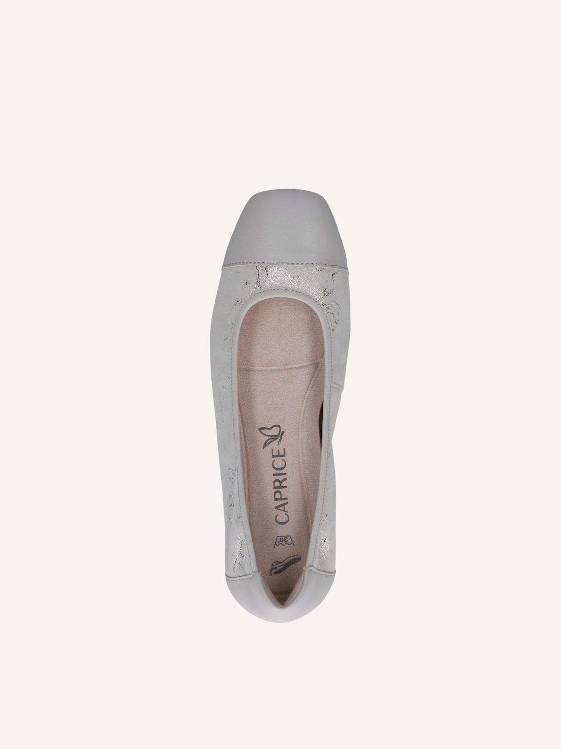 Caprice, Leather Ballerina - white WHITE/LT.GREY, image 6 of 6
