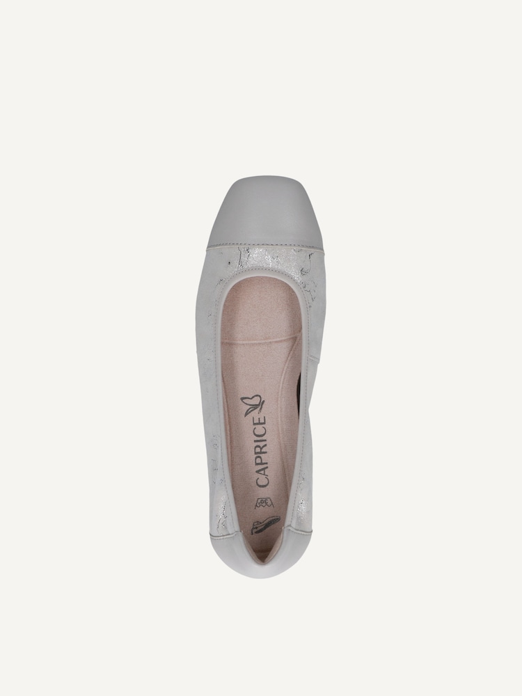Caprice, Leather Ballerina - white WHITE/LT.GREY, image 6 of 6