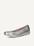 Not selected, Caprice, Leather Ballerina - silver SILVER