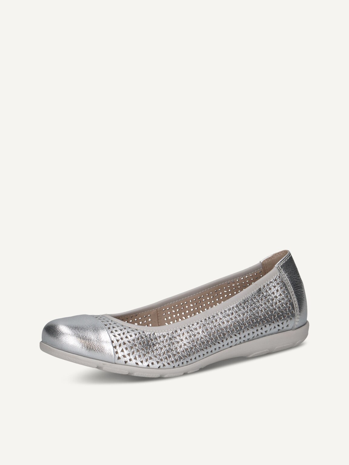 Caprice, Leather Ballerina - silver SILVER, image 1 of 5