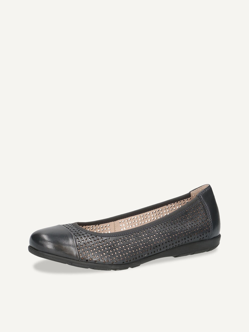 Caprice, Ballerine en cuir - bleu OCEAN SOFTNAP., image 2 sur 5