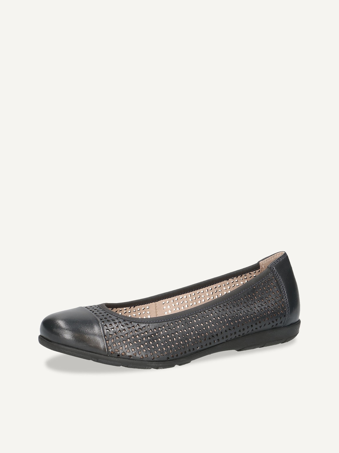 Caprice, Leather Ballerina - blue OCEAN SOFTNAP., image 1 of 5
