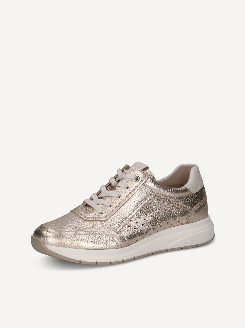 Caprice, Leather Sneaker - metallic LT.GOLD DEER, image 1 of 6
