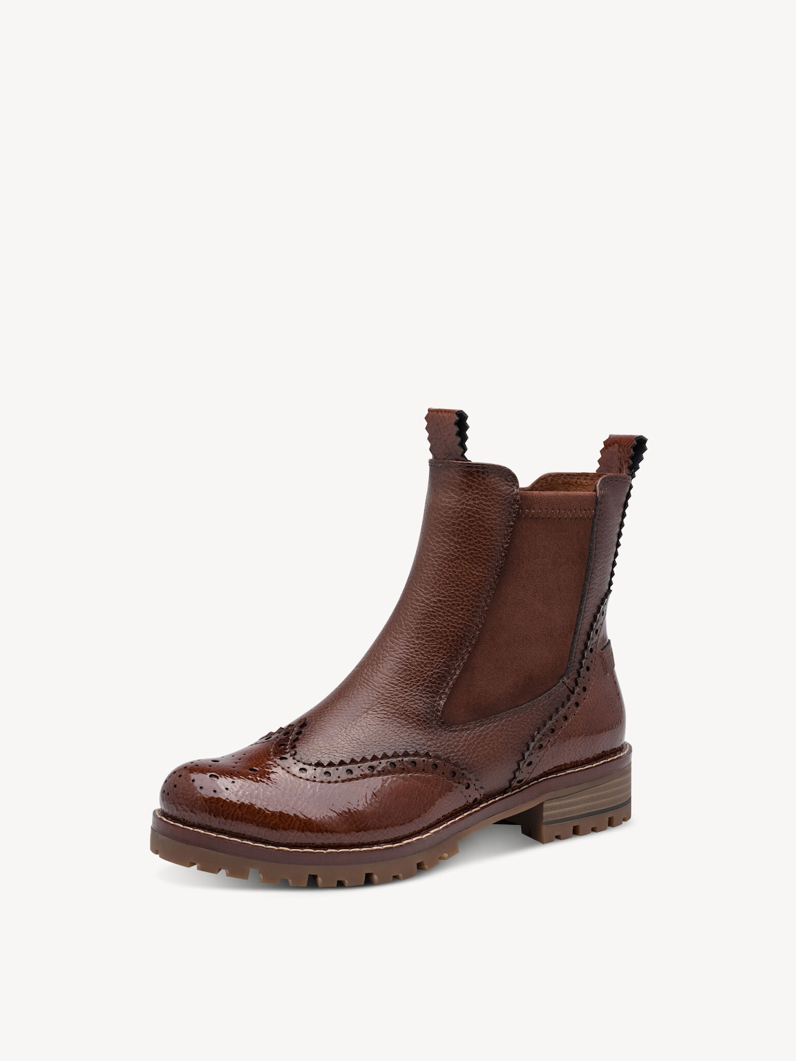 Marco Tozzi, Chelsea boot - brown, COGNAC PAT.CB., Image 3 of 7