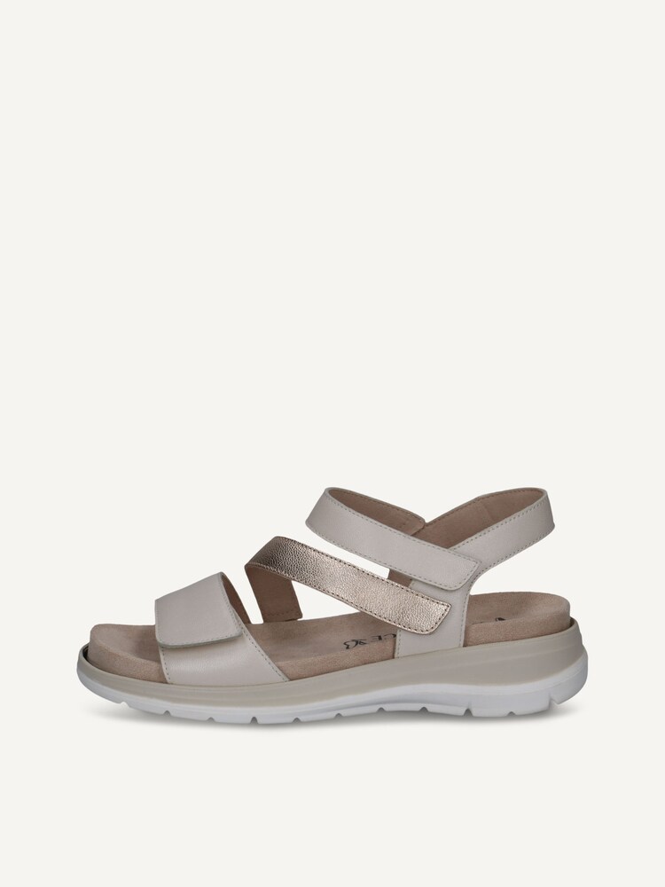 Caprice, Leather Sandal - white OFFWH/LT GOLD, image 3 of 6