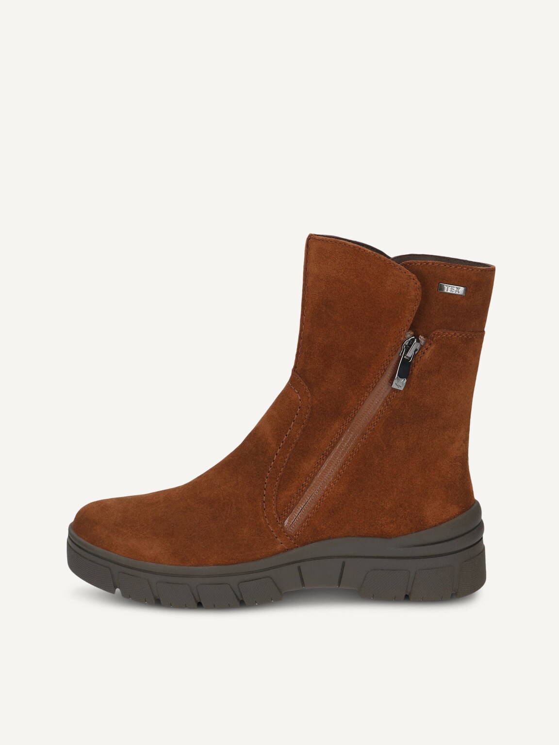 Caprice, Leather Bootie - brown warm lining NUT SUEDE, image 2 of 5