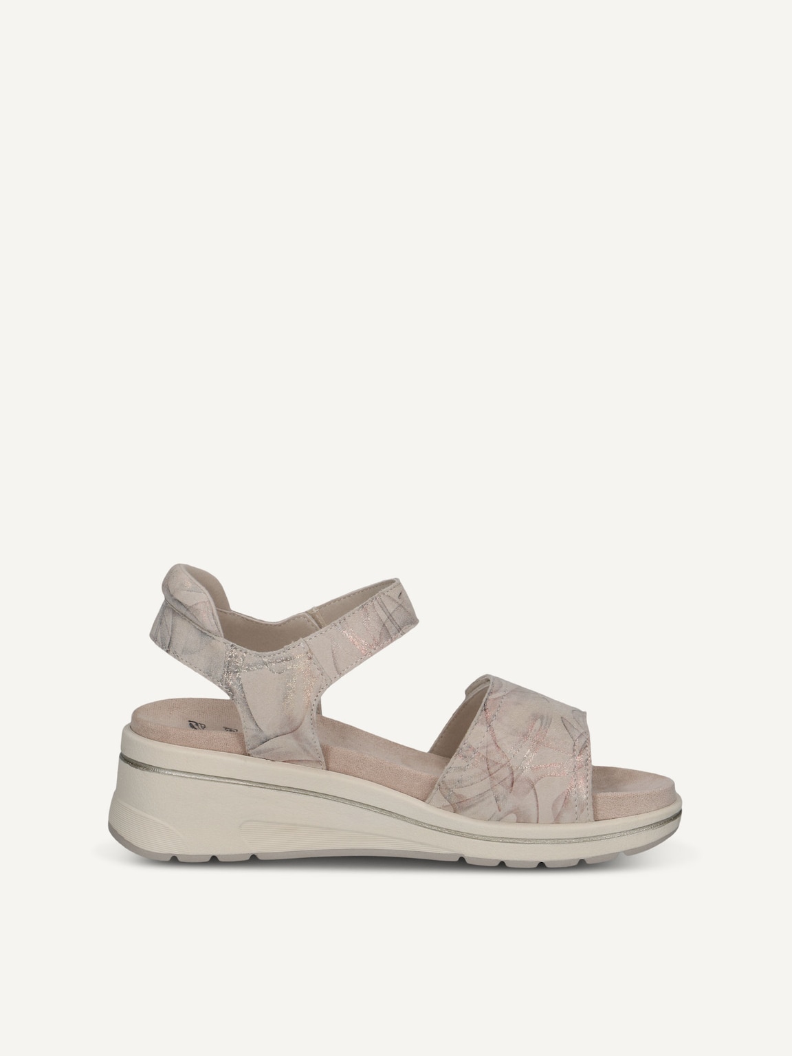 Caprice, Leather Heeled sandal - white OFFWHITE MULTI, image 3 of 5