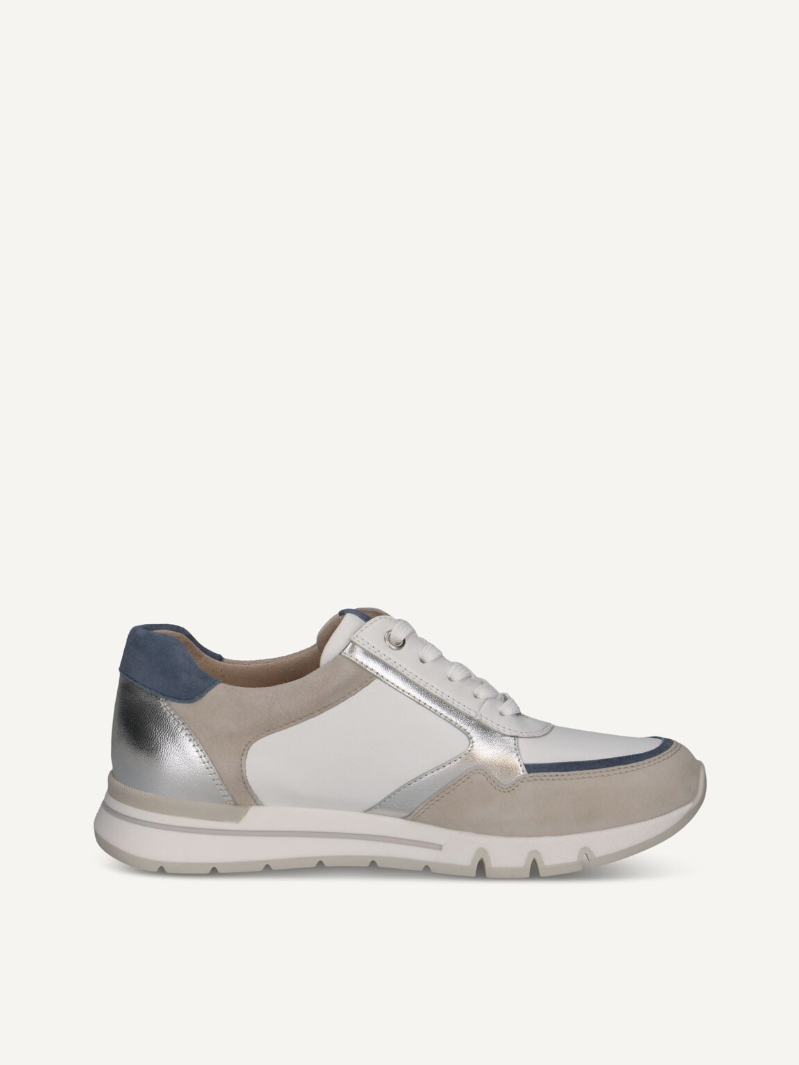 Caprice, Leather Sneaker - white WHITE/SILVER, image 3 of 5